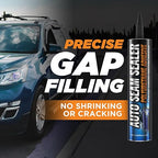 [Black] Professional Automotive Seam Sealer, Paintable Quick-Set Polyurethane Auto Body Seam Sealer for Metal Surfaces of Cars, Trucks, Etc, Includes Gloves & Tip - Black RV Roof Sealant