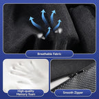 Heightening Car Seat Cushion for Car Seat Truck Driver for Broader Vision, Long Truck Seat Cushion Pressure Relief Cushion for Long Driving with Adjustable Strap Breathable Cover