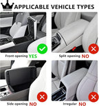 Car Armrest Covers, Vehicle Center Console Cover, Middle Storage Organizer Pads, Dog & Cat Paws Protetor, Nappa Leather, Waterproof, Anti-Slip, Auto Interior Accessories, Black, Size M