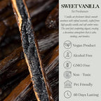 Car Air Freshener - Pack of 2 Vanilla Scent Hanging Car Air Diffuser - 0.27FL OZ/8ML Odor Eliminator - 60 Days Long Lasting Essential Oil Diffuser - Cars Accessories for Men & Women