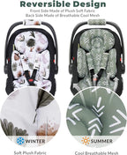 Newborn Car Seat Insert, Head and Body Support, Reversible Infant Insert Compatible with Baby Carseat, Stroller, Mamaroo Swing, Rocker, Bassinet, Bouncer. Baby Car Seat Cushion - Rabbit