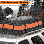Car Rooftop Cargo Carrier Bag 15 Cubic Feet, Waterproof Roof Rack Cargo Bag for All Cars with/Without Rack, Waterproof Zip, 8 Reinforced Straps, 4 Door Hooks, Luggage Lock, Storage Bag