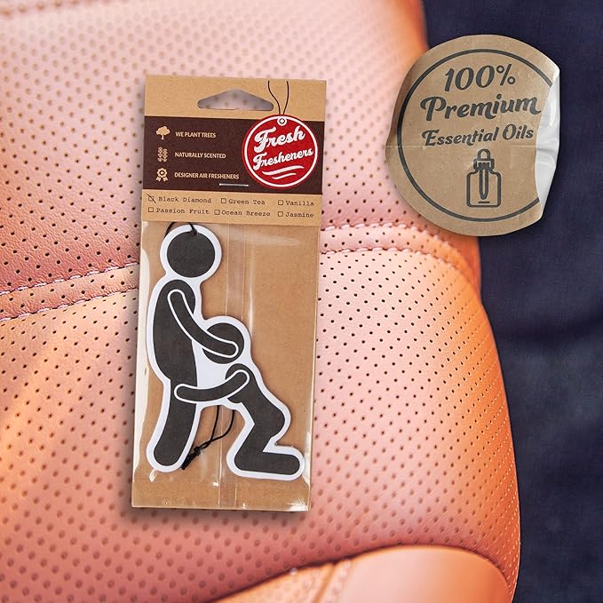 Fresh Fresheners Funny Adult Car Air Freshener 6 Pack Scented with Premium Oils