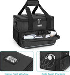 Trunab Insulated Medical Bag with Adjustable Dividers, Medicine Supplies Water-Resistant Bag for Home, Travel, Camping, Empty Bag - Patented Design,Black