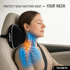 Samsonite Car Neck Pillow, Soft Memory Foam Headrest Pillow for Driving, Ergonomic Car Seat Headrest Cushion with Adjustable Strap, Breathable & Removable Cover, Neck Pain Relief, Black