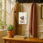 Cute Pug Car Air Freshener 4 Pcs, Pug Lover Gifts Air Freshener Hanging for Cars Books Closet Drawer, Pet Lover Gifts Car Accessories for Women Girls