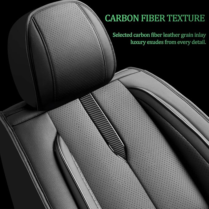 Fit Impreza Car Seat Covers for Subaru Impreza 2004-2024 2025 2026 -Upgraded Premium Waterproof & Breathable Leather, Airbag Compatible, All-Weather Seat Cushion Protector,2 Front/Black