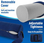 Seat Cushion, Lumbar Roll Support Pillow for Office Chair, Car, Gaming Chair, Memory Foam Back Cushion with Washable Cover for Relieving Back Pain & Improving Posture,Blue