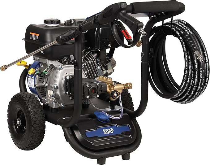 Westinghouse WPX3800 Gas Pressure Washer, 3800 PSI and 3.6 Max GPM, Onboard Soap Tank, Spray Gun and Wand, 5 Nozzle Set, for Cars/Fences/Driveways/Homes/Patios/Furniture, Black