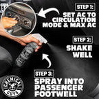 Chemical Guys Black Frost Air Freshener and Odor Eliminator, 16 fl oz Spray with 3 Pack of Hanging Air Fresheners (Great for Cars, Trucks, SUVs, RVs, Home, Office, Dorm Room & More) - HOL432