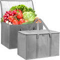 Carrywell (Not Made In China) Insulated Food Delivery and Catering Bags 2-Pack, XXXL Pizza Delivery and Reusable Warming Bag,Thermal Insulation Tote for Hot and Cold Food, Doordash