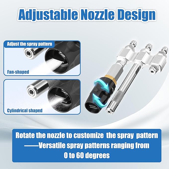 JOEJET M5 Twist Nozzle, Shooter Tip for Pressure Washer, 1/4'' Quick Connet, 3-7GPM