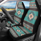 ELEQIN Car Seat Covers Universal High Back Fashion Cushion Protector for Car Truck Suvs,Sedans,Vehicles,Airbag Compatible Front Car Seat Covers 2 Pack Blue Aztec Tribal