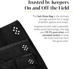 Salt Glove Bag Smell-Proof Durable Odor Containing Bag for Gloves - Large - Water-Resistant and Easy to Clean Smell Proof Bag - Black