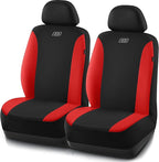 Skechers Seat Covers, Premium Breathable Polyester Seat Covers, Car Seat Covers Front Seats Airbag Compatible, Automotive Comfort for Most Cars, Vans, Trucks, SUVs (Two Front,Red)