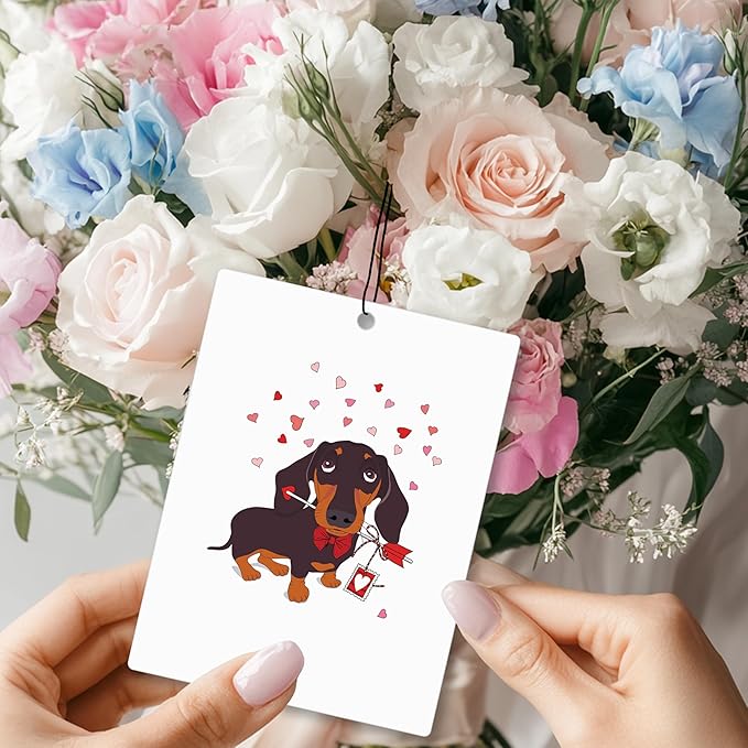 Mancheng-zi Dachshund Gifts Car Air Freshener 3Pcs, Dachshund Weiner Dog Doxie Gifts Air Freshener Hanging for Cars Closet Drawer or Books, Cute Dog Car Accessories Mirror Decor for Women