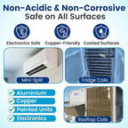 Brodi Coilean HVAC Coil Cleaner Foam, Commercial-Grade, Non-Acid Self-Rinse AC Coil Cleaner, Clinging Foam Digests Dirt, Lint & Grime, Deodorizes, Boosts Airflow, Safe On All Metals (Pack of 1)