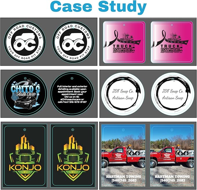 Bulk Custom Air Freshener for Car - Personalized Customized Photo Logo Text Air Freshener, Personalized Scents Smell Freshener with Picture, Customized Cute Car Gifts for Women Men (10 pcs)