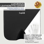ComfiLife Car Seat Cushion – Premium Wedge Memory Foam Car Cushions for Driving – Seat Cushion for Car – Back & Sciatica Pain Relief for Long Drives – Comfort for Driver, Office, Truck Seat (Beige)