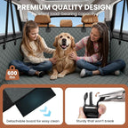 A-Pce 600D Heavy Duty Dog Car Seat Cover for Back Seat,2025 Upgraded Hard Honeycomb Bottom Back Seat Extender for Dogs- Holds 600lbs,Waterproof Scratch Proof Nonslip Dog Hammock for SUV,Grey