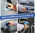 Microfiber Wax applicator pad,car Wax applicator pad with Waxing Handle, Foam applicator Pads for car Detail,Buffing Polishing Foam Pads for Car Cleaning and Fine Polishing (5 inch, 12 Pack)