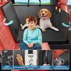 2026 Upgraded Dog Car Seat Cover for Back Seat with Hard Bottom Car Seat Cover for Dogs, Waterproof Pet Seat Protector, Non-Slip Scratch-Resistant Surface, Supports 500lbs, Easy to Clean and Install