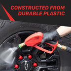 Maxshine Short Pressure Washer Gun | High-Pressure Water Handle with 1/4” Quick Connector Coupler | Power Washer Gun Compatible with Foam Cannon | Includes 3/8” Male & M22 14mm Twist Plug Connectors