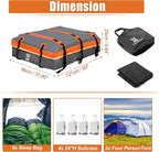 X AUTOHAUX 1000D PVC Waterproof Car Roof Bag Rooftop Cargo Carrier Bag Luggage Carriers for Cars with or without Rack Anti-Slip Mat 6 Door Hooks Set Gray - 20 Cubic Feet