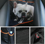 Amazon Basics Dog Car Seat Cover for Back Seat, Scratch-Resistant Nonslip Hammock with Side Flaps and Seatbelt Openings for Cars, SUVs, and Trucks, Black