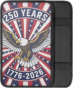 Dreaweet 250th Anniversary Car Center Console Cover Patriotic Eagle Flag Car Accessories Soft Scratch Proof Armrest Cover Center Console Cushion Pad Easy to Install