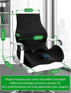 Ergonomic Memory Foam Seat Cushion for Office Chair, Car Seat, Dining, Gaming Chair & Wheelchair, Full Back & Lumbar Support Pillow One Piece, Back Pain Relief, Coccyx, Tailbone & Sciatica Pain Relief