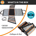 K&H Pet Products Buckle N Go Dog Car Seat for Large Dogs, Waterproof Fabric, Breathable Mesh Sides, Adjustable Seat Belt Leash, Carseat for Medium to Large Pets, Car Seat Cover - 21 X 19 X 19in