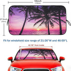 eygeufg Windshield Shade, Car Sun Shade for Front Windshield (Purple Sunset, Standard)