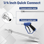 Pressure Washer Long Range Chemical Nozzle, Shooter Tip Pressure Washer, Compatible with Ladder Saver for 1000 to 6000 PSI, 3.5-6 GPM, 1/4" Quick Connect, Power Washer High Reach Spray Nozzle