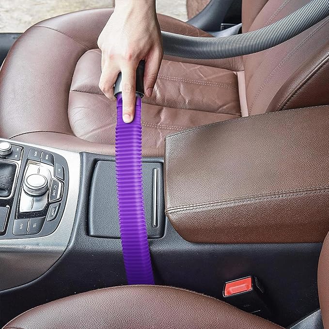 Sealegend Dryer Lint Vacuum Attachment Compatible with Dyson V15 V12 V11 V10 V8 V7 Gen5 Cordless Vacuum Cleaner, Flexible Dryer Vent Cleaner Kit Lint Removal Tool Purple