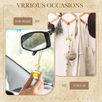 Zubebe 300 Pcs 8ml Hanging Car Air Freshener Diffuser Bottle Bulk Empty Clear Glass Perfume Bottles Refillable Aromatherapy Essential Oils Pendant for Auto Interior Ornaments Decoration (Cube)