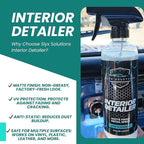 Interior Detailer – Clean, Protect & Restore | Matte Finish Spray for Dashboard, Vinyl, Plastic & Leather | Anti-Static, UV-Resistant, Non-Greasy Formula | 16 oz