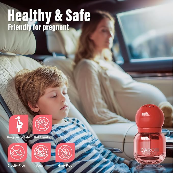 Cute Car Air Freshener 2 Pack, Lightbulb-Shaped Car Fresheners, Automotive Vent Clip, Long Lasting Scent, Essential Oils, Cute Car Accessories for Women, Watermelon Candy Scent