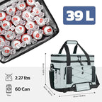 Maelstrom Portable Collapsible Soft Cooler Bag – 24/30/60 Cans Double-Deck Leakproof Ice Chest for Beach, Camping & Grocery