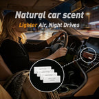 4 Packs Amber Vanilla Scented Natural Wood Vent Clips,【Ease Your First Breath】 Odor Refresh Car Scents Air Freshener Refills, Long Lasting Fragrance Diffuser, SUV Essentials Gift for Women