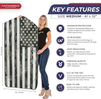 Autoamerics 1-Piece Windshield Sun Shade Green Camo American Flag USA Design - Foldable Car Front Window Sunshade for Most Sedans SUV Truck - Blocks Max UV Rays and Keeps Your Vehicle Cool - Medium