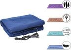 Heated Blanket - 12-Volt Electric Blanket for Car, Truck, SUV, or RV - Portable Winter Car Accessories for Camping or Travel by Stalwart (Navy)