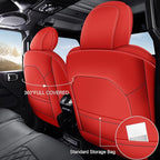AOMSAZTO Custom Fit Seat Covers for Jeep Wrangler: JL 2018 2019 2020 2021 2022 2023 2024 4-Door Waterproof Leather Car Seats Cover Full Set