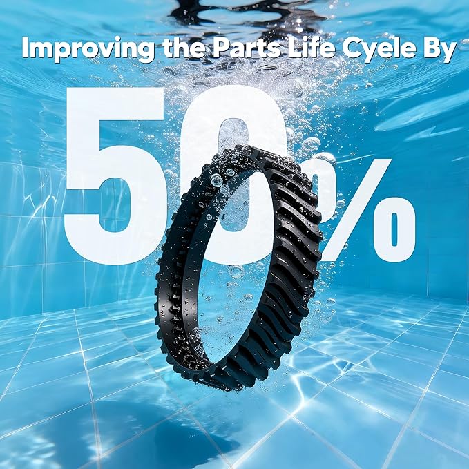 Funmit 4 Pack R0526100 Track (Upgraded Version) Pool Cleaner Wheel Tire Compatible with Zodiac Baracuda MX8 / MX6 Elite In-Ground Pool Cleaner- Made of Heavy-Duty Rubber, Increases Part Life by 50%