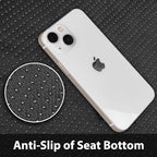 CAR PASS Oxford Bling Diamond Car Seat Cover 2 Front Interior Sets, Waterproof Universal Shining Glitter Sparkly Crystal Fit Armrest 95% Automotive Truck SUV Cute Women Girl, Black Silver Rhinestone