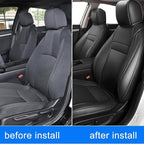 AOMSAZTO Custom Fit Seat Covers for Honda Civic Hatchback 2022 2023 2024 Sport/LX &Hatchback Hybrid Sport 2025 Full Set Faux Leather Seat Covers Black