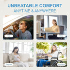 Car Seat Cushion, Comfortable Memory Foam Seat Pillow for Driving, Sciatica-Back Pain Relief, Cushion for Car-Truck, Office, Wheelchair - Mesh Black&Gray