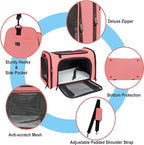 Soft Sided Carrier for Small Medium Cats Dogs,TSA Airline Approved Collapsible Travel Pet Carrier (Medium, Watermelon)