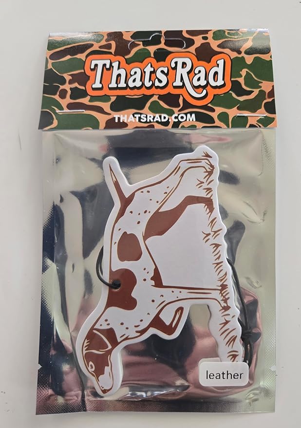 ThatsRad Car Air Freshener Duck Fly Fishing Fish Hunting Stocking Stuffer (One Size, Pointer Dog/Leather Scent)