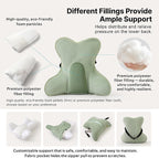 Lumbar Support Pillow (Pat. Pend) for Couch & Recliner, Ergonomic Chair Back Support for Lower Back Pain Relief, Back Support for Couch, with Adjustable Strap to Stay in Place, Celadon Green